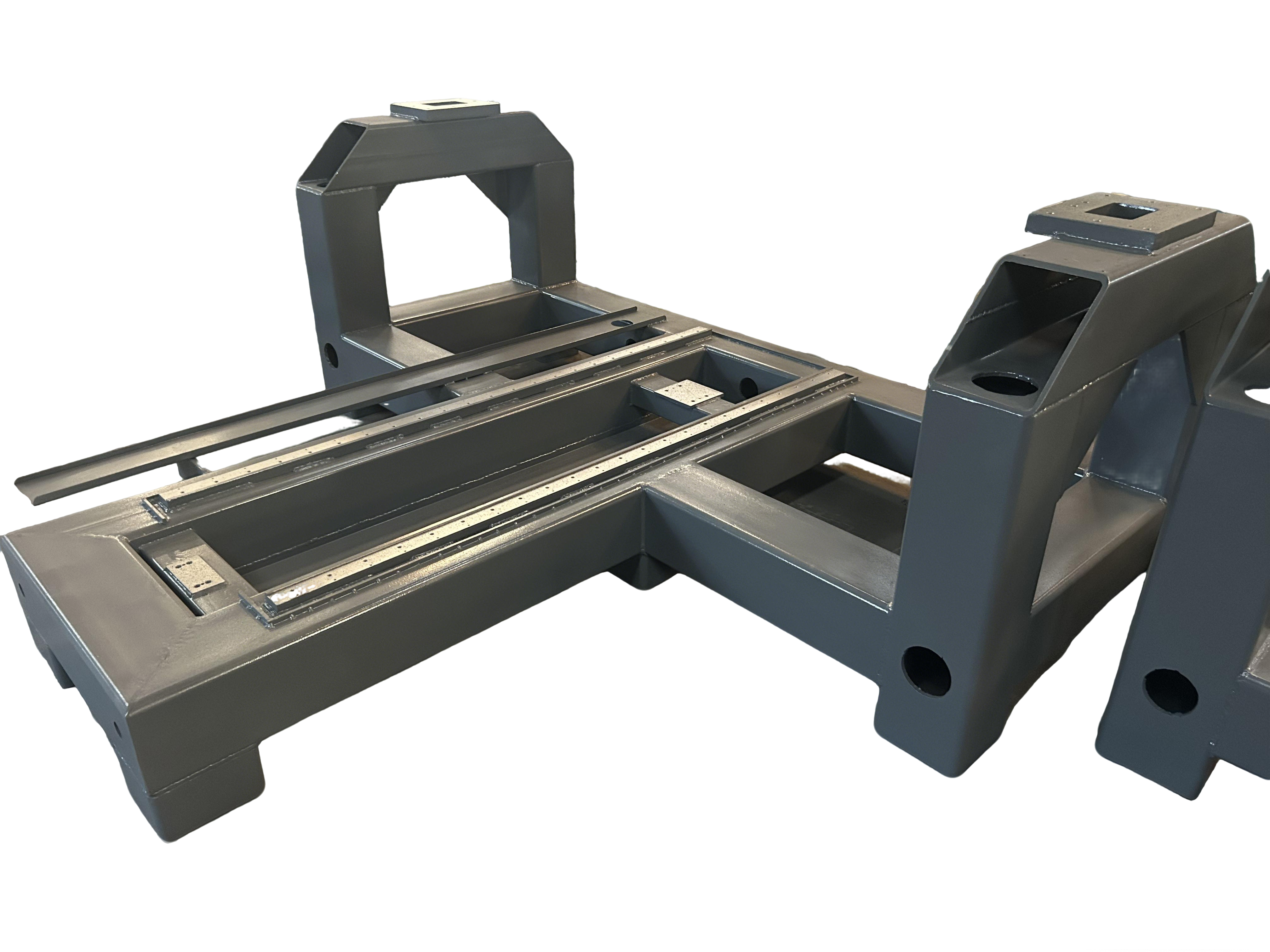Heavy-Duty CNC Machining Center Main Frame | Precision Welded Steel Machine Base